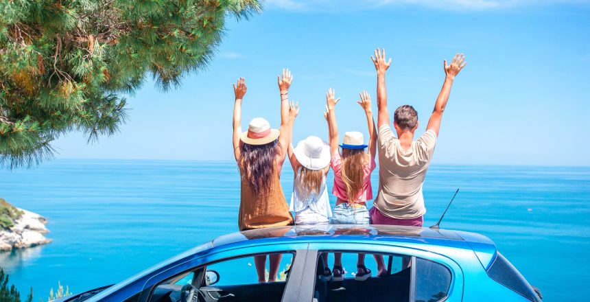 Family summer vacation. European holiday and car travel concept